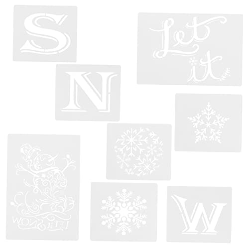 OSALADI 8 Stück Teiliges Weihnachtsmalvorlagen Wiederverwendbare Schablonen für DIY Malschablonen Kreative Weihnachtsdekoration und Bastelideen von OSALADI