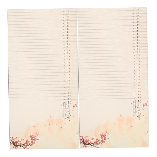 OSALADI 80 Blatt Pflaumenblüten-briefpapier Altes Schreibpapier Pergamentpapier Schreibwaren Briefpapier Alt Aussehendes Papier Vintage Briefpapier Dekoratives Briefpapier von OSALADI
