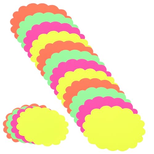 OSALADI 80 Stück Bunte Papierausschnitte für Pinnwände Dekorative Burst Cutouts für Klassenzimmer Diy Bastelprojekte und Partydekoration Gelb Grün und Orange von OSALADI