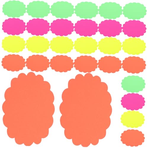 OSALADI 80 Stück Burst Papier Ausschnitte für Bastelprojekte Dekorative Papier Cutouts Rundungen für Klassenraum Partys und DIY Projekte Farbvariationen von OSALADI