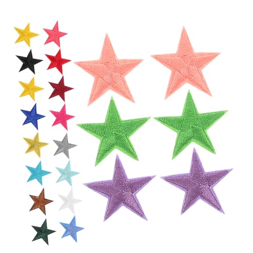 OSALADI 80 Stück Pentagramm-Patch Hutflicken zum Aufbügeln Craft-Patches Sternenflecken Stickerei-Stern-Patches Aufnäher für Jacken Flicken aufbügeln Polyester von OSALADI