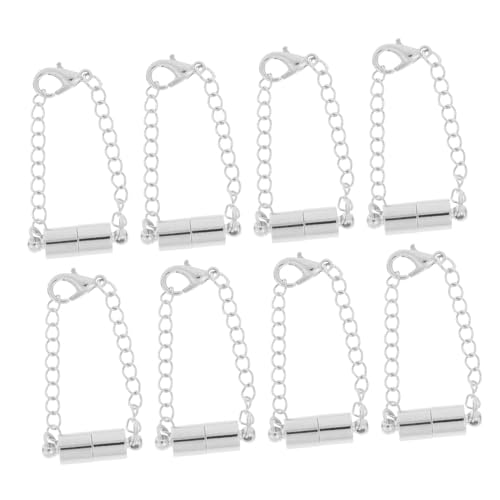OSALADI 8Stücke Magnetverschluss Kettenverlängerung für Schmuck DIY Hochwertige Halskette Extender mit Karabinerverschlüssen Langlebig und Glänzend für Armband OSALADI 8Stücke Magnetverschluss Kettenverlängerung für Schmuck DIY Hochwertige Halskette Extender mit Karabinerverschlüssen Langlebig und Glänzend für Armband von OSALADI