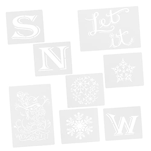 OSALADI 8Stücke Teiliges Schablonen für DIY Weihnachtsdekoration Wiederverwendbare Hohlzeichnung Vorlage für Kinderzeichnungen Grußkarten Tagebuch und Bastelprojekte von OSALADI