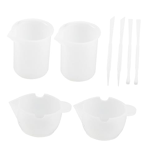 OSALADI 8Stücke Teiliges Silikon Farbmischbecher mit Rührstäbchen Praktische Spenderbecher für Pigmentaufbewahrung und Bastelbedarf für Harz und Acrylfarben OSALADI 8Stücke Teiliges Silikon Farbmischbecher mit Rührstäbchen Praktische Spenderbecher für Pigmentaufbewahrung und Bastelbedarf für Harz und Acrylfarben von OSALADI