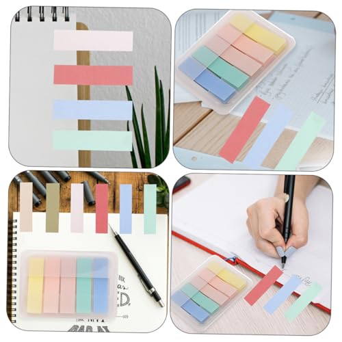 OSALADI 9 Sätze Klassifizierungsaufkleber Abreißbare Haftnotizen Vielseitige Index Tabs aus Pet Material Wiederbeschreibbar für Büro Schule Zuhause Dokumentenorganisation von OSALADI