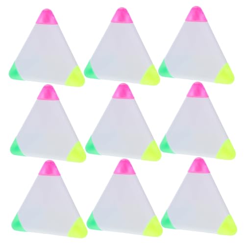 OSALADI 9 Stück Dreifarbige Triangel Fluoreszierende Marker Wasserfarben Textmarker für Dokumente für Schule Büro und Notizen Leicht und OSALADI 9 Stück Dreifarbige Triangel Fluoreszierende Marker Wasserfarben Textmarker für Dokumente für Schule Büro und Notizen Leicht und von OSALADI