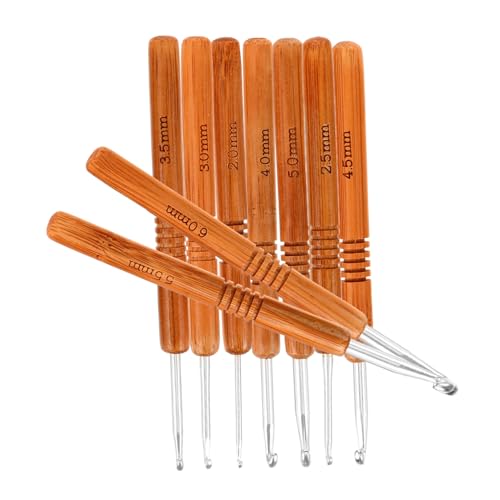 OSALADI 9 Stück Teiliges Ergonomisches Häkelnadel Set mit Bambusgriff und Aluminiumhaken Langlebige DIY Strickwerkzeuge für Pullover Mützen Handschuhe Glatte Oberfläche Garnwebzubehör OSALADI 9 Stück Teiliges Ergonomisches Häkelnadel Set mit Bambusgriff und Aluminiumhaken Langlebige DIY Strickwerkzeuge für Pullover Mützen Handschuhe Glatte Oberfläche Garnwebzubehör von OSALADI
