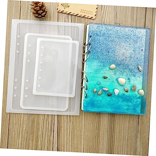 OSALADI 9 Stück Teiliges Notebook Silikonform Transparent Flexible DIY Resin Buch Form für Epoxidharz Gießen Langlebig Wiederverwendbar Geeignet für Kreative Notizbücher und Lesezeichen von OSALADI