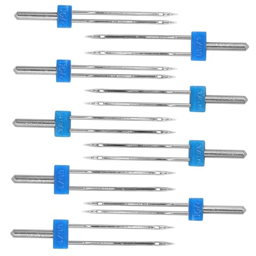 OSALADI 9 Stück Teiliges Set Robuste Zwillingsnadeln für Nähmaschine Metallnadeln für Jeans Stoffe Vielseitig Einsetzbar bei Haushalts und Industrienäharbeiten OSALADI 9 Stück Teiliges Set Robuste Zwillingsnadeln für Nähmaschine Metallnadeln für Jeans Stoffe Vielseitig Einsetzbar bei Haushalts und Industrienäharbeiten von OSALADI