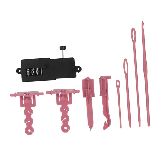 OSALADI 9 Stück Teiliges Strickmaschinen-zubehörset Handkurbel Rundstrickmaschine Strickwerkzeugkit mit Garnspanner Hakenadapter für Mützen Socken Schals DIY Anfänger von OSALADI