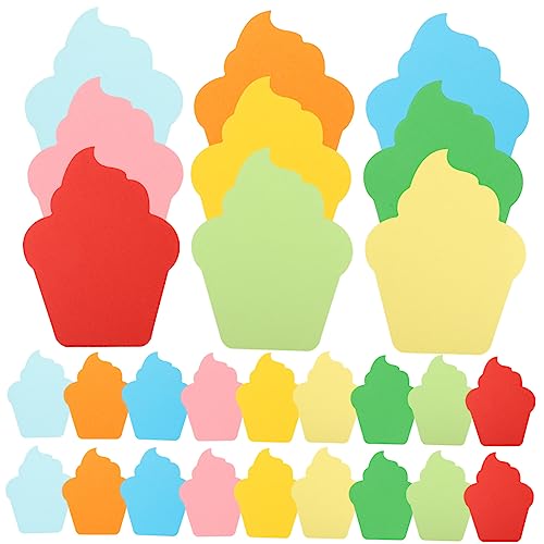 OSALADI 90 Stück Farbige Papiersilhouette Schnitte klein Farbe Kind Dekore Thema Party Dekorationen Schüttgut Mädchen Kuchen Formen Klassenzimmerdekor buntes Ausschnittpapier Papierformen von OSALADI