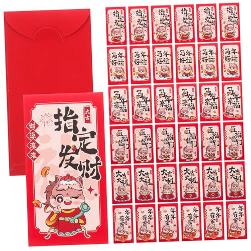 OSALADI 90 Stück Jahr des Pferdroten Pakets Frühlingsfest rote Tasche 2026 chinesische Neujahrstaschen chinesische rote Umschlagtasche Pferdrote Umschläge frühlingsrote umschläge Papier von OSALADI