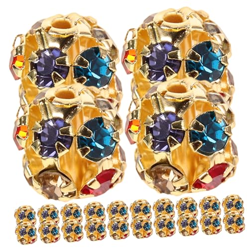 OSALADI 90 Stück Strass Abstandshalter Edelsteine Flache Kristalle Runde Abstandsperlen Silberne Brennzahlenperlen Armband Klare Perlen Glänzende Charms Schmuck Weiße Disco OSALADI 90 Stück Strass Abstandshalter Edelsteine Flache Kristalle Runde Abstandsperlen Silberne Brennzahlenperlen Armband Klare Perlen Glänzende Charms Schmuck Weiße Disco von OSALADI
