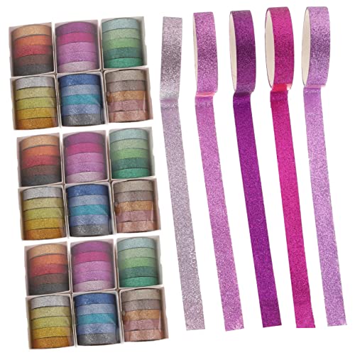 OSALADI 90 Stück Washi Tape Farben Glitzernde Diy Klebebänder für Notizbücher Scrapbooking und Vielseitige Dekoration für Kreative Projekte von OSALADI
