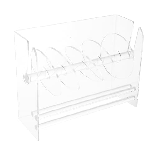 OSALADI Acryl Etikettenspender Verstellbar für Versandetiketten und Aufkleber Rollenhalter Robust für Büro Einzelhandel Zuhause Leicht zu Montieren Langlebig von OSALADI