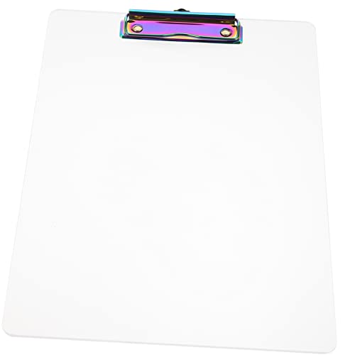 OSALADI Acryl Klemmbrett Transparent Schreibbrett Leicht Glatte Kanten Ecken Student Schreibunterlage Büro Dokumentenhalter von OSALADI