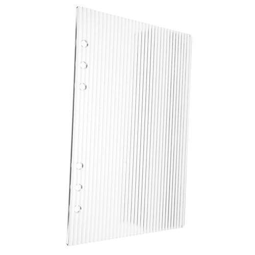 OSALADI Acryl Ringbuch Einband Transparent mit Streifen Ring Binder Cover aus Robustem Acryl Klarer Notizbuch Umschlag für DIY Planer Journal Organizer Langlebiger Schutzeinband von OSALADI