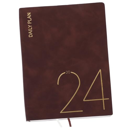 OSALADI Agenda-buch Terminkalender 2024 Tagesablauf Memo-planer Jährlich Wöchentlicher Notizblock Täglicher Notizblock Jahresplaner Zeitplan-notizblock Agendaplaner Buch Papier von OSALADI