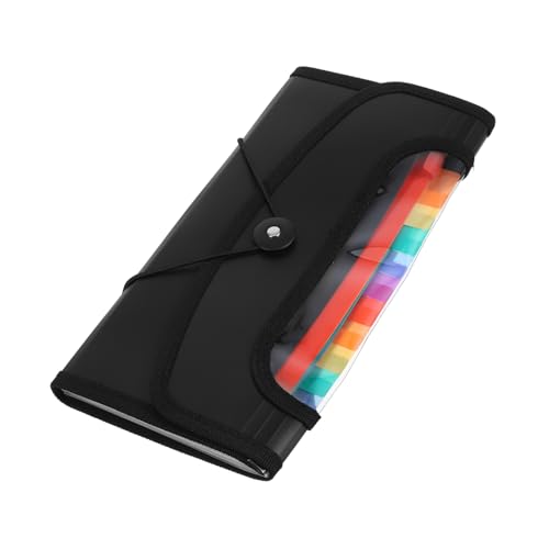 OSALADI Akkordeon-Ordner klein Veranstalter Unterlagen Rechnungen expandieren Büro Folio-Dokument-Organizer Taschenordner Quittungshalter-Organisator Coup Schleife Black OSALADI Akkordeon-Ordner klein Veranstalter Unterlagen Rechnungen expandieren Büro Folio-Dokument-Organizer Taschenordner Quittungshalter-Organisator Coup Schleife Black von OSALADI