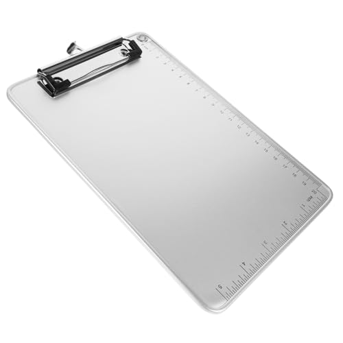 OSALADI Aluminiumlegierung Klemmbrett mit Rutschfester Oberfläche für Schule Büro und Mediziner Stabiler Stahlclip für Sichere Dokumentenbefestigung Leicht von OSALADI