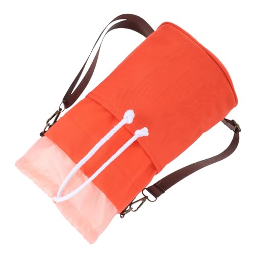 OSALADI Aufbewahrungstasche Für Strickwerkzeuge Gehäkelte Reisetasche Gehäkelter Aufbewahrungsorganisator Gehäkelter Halter Gehäkelte Hülle Strickzubehör Stricktasche Segeltuch Rot von OSALADI