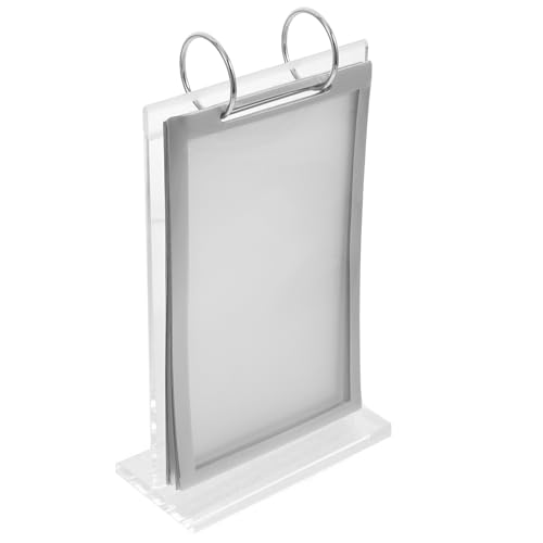 OSALADI Ausstellungsstand Inhaber Speisekarte Menühalter Staffelei kippen Schildhalter mit Sockel Bildhalter für Tische Zeichen steht für Anzeige Flip-Display-Menüständer Acryl Transparent von OSALADI