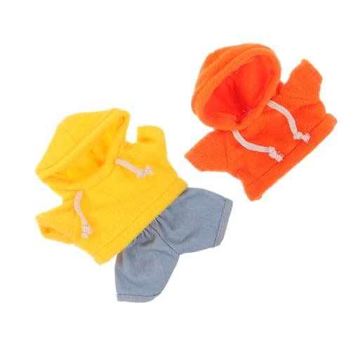 OSALADI Bär Kleidung für Puppen Weicher Plüsch Bären Hoodie mit Jeans Niedliches Puppen Outfit in Orange Gelb und Hellblau Robuste Waschbare Stoffe für DIY Kuscheltier Kleidung OSALADI Bär Kleidung für Puppen Weicher Plüsch Bären Hoodie mit Jeans Niedliches Puppen Outfit in Orange Gelb und Hellblau Robuste Waschbare Stoffe für DIY Kuscheltier Kleidung von OSALADI