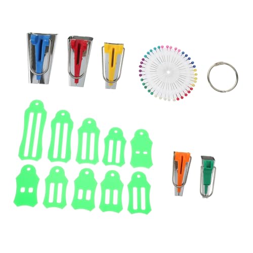 OSALADI Bias Tape Maker Set Nähzubehör für DIY und Quilting Teiliges Set Grün zum Falten von Stoffstreifen für Kleidung Bastelarbeiten und Dekorationen von OSALADI