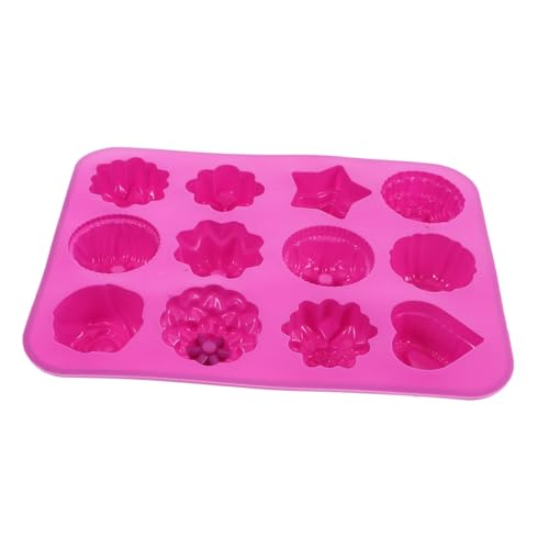 OSALADI Blütenschimmel backformen formen Eiswürfelform Blumen Formen für Badebomben Blumenformen Silikon Blumen-Silikonform für Süßigkeiten Seifenformen Kieselgel Violett von OSALADI