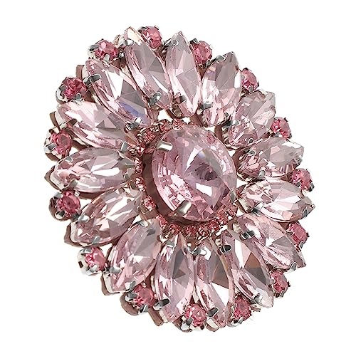 OSALADI Blumenform Kleidung Aufnäher Strass Dekorative Applikationen für Diy Kleidung Hüte Schuhe und Accessoires Einfach zu Verwenden Rosa mit Heißem Schmelzkleber von OSALADI