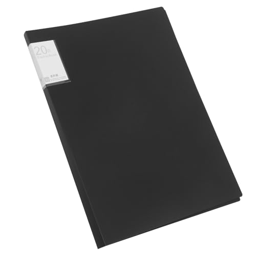 OSALADI Booklet-Ordner Datei Papierordner Dateiorganisator Präsentationsordner Dateiordner-Organizer dokumentieren Aktenordner aus Kunststoff Ordner-Organizer aus Papier Plastik Schwarz von OSALADI