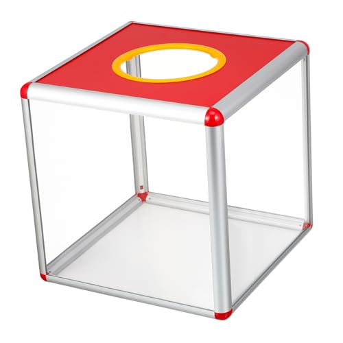 OSALADI Box Tombola Preisbox Lotteriehalter Schlitze Silber Spendenaktion Streich Wettbewerb Smash Grün Zeichnung Abstimmungsbehälter Königin Quadrate Rosa Charity Tombola Trommel Dip von OSALADI