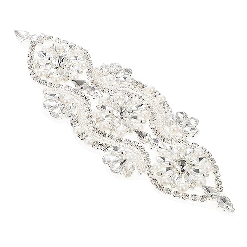 OSALADI Braut Applikation Strass und Perlenbesetzt Handarbeit Modischer Hochzeit Gürtel Schmuck Veredelt Brautkleid Schärpe Repariert Silberfarben OSALADI Braut Applikation Strass und Perlenbesetzt Handarbeit Modischer Hochzeit Gürtel Schmuck Veredelt Brautkleid Schärpe Repariert Silberfarben von OSALADI