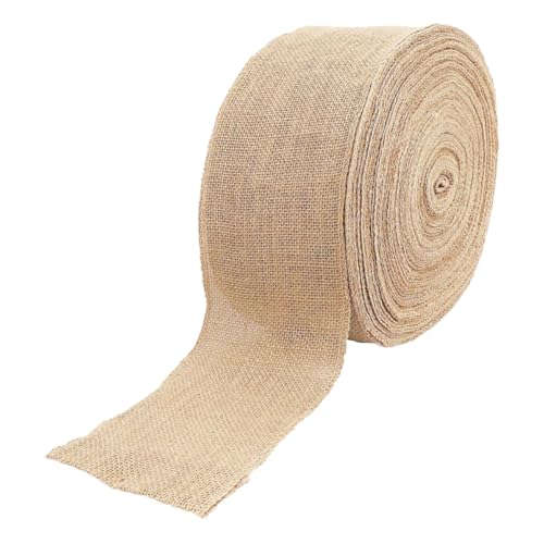 OSALADI Breites Sackleinen Band aus Natürlichem Jutestoff mit Saumkanten Reißfestes Bastelband für Rustikale Hochzeitsdeko DIY Projekte und Geschenkverpackungen Rolle OSALADI Breites Sackleinen Band aus Natürlichem Jutestoff mit Saumkanten Reißfestes Bastelband für Rustikale Hochzeitsdeko DIY Projekte und Geschenkverpackungen Rolle von OSALADI