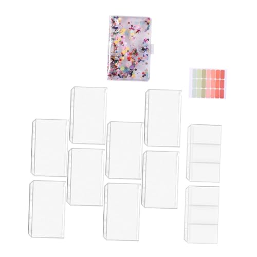 OSALADI Budget Binder Notebook mit PVC Zipper Tasche Bunte Fächer Kartenfach Doppeltasche Etiketten Transparenter Geld Organizer für Sparen und Haushaltsplanung OSALADI Budget Binder Notebook mit PVC Zipper Tasche Bunte Fächer Kartenfach Doppeltasche Etiketten Transparenter Geld Organizer für Sparen und Haushaltsplanung von OSALADI
