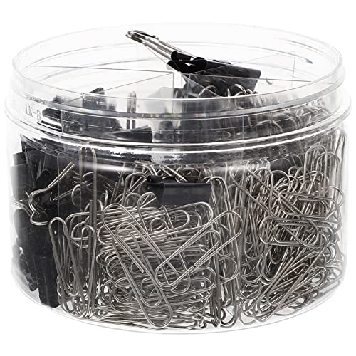 OSALADI Büroklammern Set Binder Clips Verschiedenen Praktische Bürobindemittel für Schule und Zuhause für Dokumentenorganisation von OSALADI