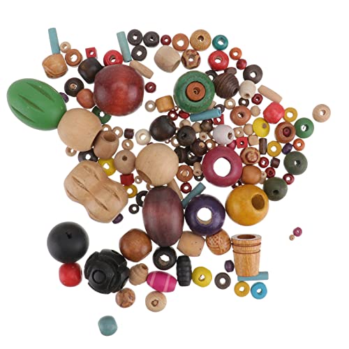 OSALADI Bunte Holzperlen DIY Handmade Perlen für Armbänder und Schmuckherstellung Leicht und Tragbar für Kreative Bastelprojekte von OSALADI