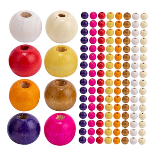 OSALADI Bunte Holzperlen Rund mit Großem ca Natürliche DIY Bastelperlen für Schmuckherstellung Armbänder Halsketten OSALADI Bunte Holzperlen Rund mit Großem ca Natürliche DIY Bastelperlen für Schmuckherstellung Armbänder Halsketten von OSALADI