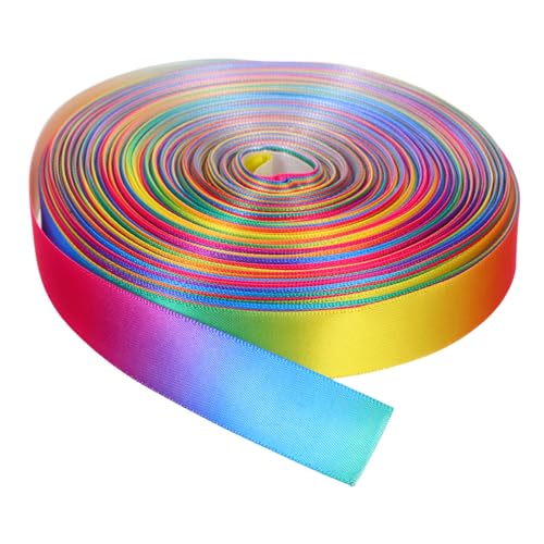 OSALADI Bunte Regenbogen satinband Breit Stoffband für Geschenkverpackung Haar schleifen Bastelband Langlebiges Polyester Geschenkband für Blumensträuße und Partydeko OSALADI Bunte Regenbogen satinband Breit Stoffband für Geschenkverpackung Haar schleifen Bastelband Langlebiges Polyester Geschenkband für Blumensträuße und Partydeko von OSALADI