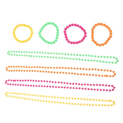 OSALADI Buntes Perlen Armband und Neon Halsketten Teilig Partyschmuck für Mädchen Komfortabel Farbecht Modisch Kombinierbar für Rollenspiele und Alltag OSALADI Buntes Perlen Armband und Neon Halsketten Teilig Partyschmuck für Mädchen Komfortabel Farbecht Modisch Kombinierbar für Rollenspiele und Alltag von OSALADI