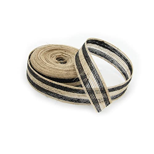 OSALADI Burlap Bastelbänder Schwarz Dekoratives Juteband für DIY Projekte Hochzeiten und Partys Hochwertiges Sackleinen für Raumgestaltung von OSALADI