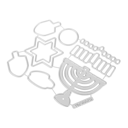 OSALADI Chanukka-Schneideschablonen Schneiden Schnitte feiern von Das Wort Und Stanzformen für Chanukka-Party Chanukka-Stanzformen Stahl mit hohem Kohlenstoffgehalt Silver OSALADI Chanukka-Schneideschablonen Schneiden Schnitte feiern von Das Wort Und Stanzformen für Chanukka-Party Chanukka-Stanzformen Stahl mit hohem Kohlenstoffgehalt Silver von OSALADI