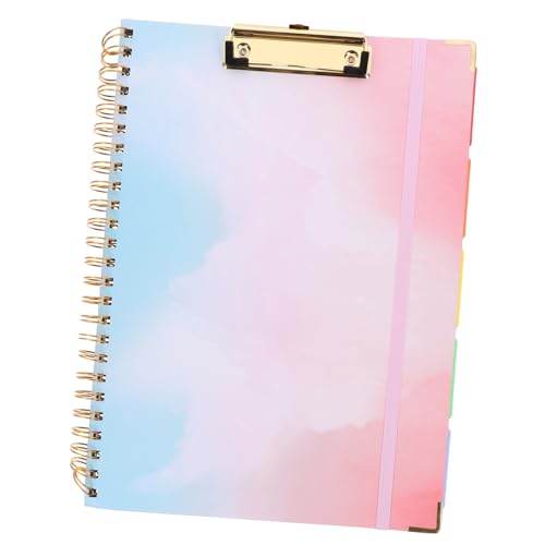 OSALADI Clipboard Notizbuch mit Spiral Design Langlebig Bunter Trennblätter für Büroarbeit Studium und Organisation von Dokumenten OSALADI Clipboard Notizbuch mit Spiral Design Langlebig Bunter Trennblätter für Büroarbeit Studium und Organisation von Dokumenten von OSALADI
