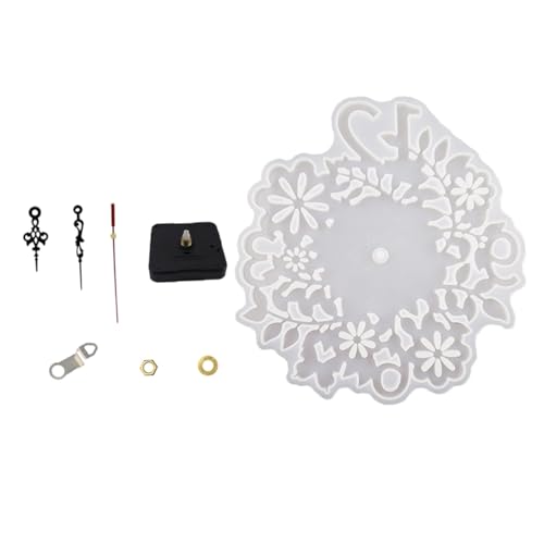 OSALADI DIY Epoxidharz Uhr Form Groß mit Mechanismus Kreative Blüten Silikon Gießform für Uhr Selber Bauen Robust und Leicht zu Reinigen OSALADI DIY Epoxidharz Uhr Form Groß mit Mechanismus Kreative Blüten Silikon Gießform für Uhr Selber Bauen Robust und Leicht zu Reinigen von OSALADI