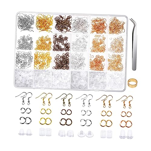 OSALADI DIY Ohrhaken Set Leder Ohrring Zubehör mit Karabinerverschluss und Sprungring Langlebiges Schmuckzubehör für Ohrringgestaltung und Bastelprojekte OSALADI DIY Ohrhaken Set Leder Ohrring Zubehör mit Karabinerverschluss und Sprungring Langlebiges Schmuckzubehör für Ohrringgestaltung und Bastelprojekte von OSALADI