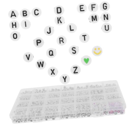 OSALADI DIY Perlen mit Acryl Buchstabenperlen für Schmuckherstellung Basteln für Armbänder und Projekte OSALADI DIY Perlen mit Acryl Buchstabenperlen für Schmuckherstellung Basteln für Armbänder und Projekte von OSALADI