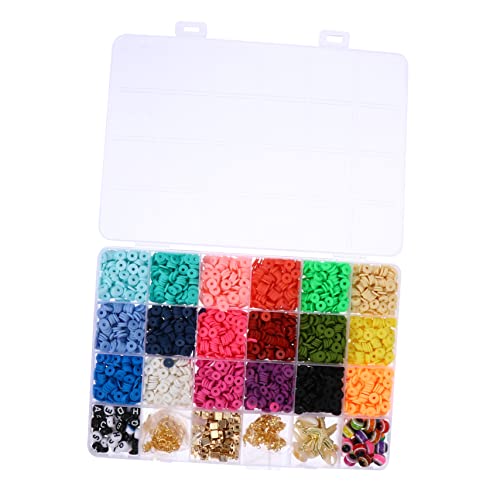 OSALADI DIY Perlen mit Boxen Polymer Perlen für Armbänder Schmuck und Bastelbedarf Langlebige Abstandshalterperlen für Projekte und Accessoires von OSALADI