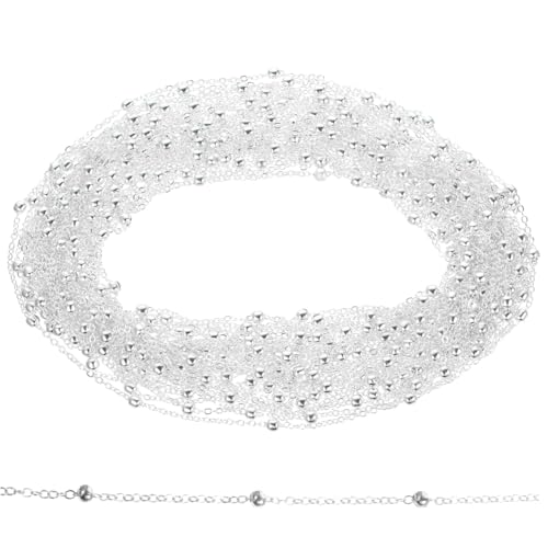 OSALADI DIY Schmuckkette Silberne und Armbandkette für Schmuckherstellung Leicht und Langlebig für Kreative Bastelprojekte und Persönliche Accessoires von OSALADI