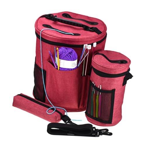 OSALADI DIY Strick und Häkelgarn Aufbewahrungstasche Große Runde Organizer für Wollkugeln Schützt vor Verwicklungen und Sorgt für Ordnung Beim Basteln und Handarbeiten OSALADI DIY Strick und Häkelgarn Aufbewahrungstasche Große Runde Organizer für Wollkugeln Schützt vor Verwicklungen und Sorgt für Ordnung Beim Basteln und Handarbeiten von OSALADI
