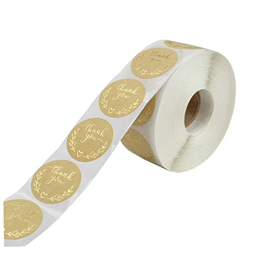 OSALADI Dankeschön Aufkleber Runde Etiketten Selbstklebende Versiegelungssticker aus Kraftpapier für Backwaren und Dekoration OSALADI Dankeschön Aufkleber Runde Etiketten Selbstklebende Versiegelungssticker aus Kraftpapier für Backwaren und Dekoration von OSALADI